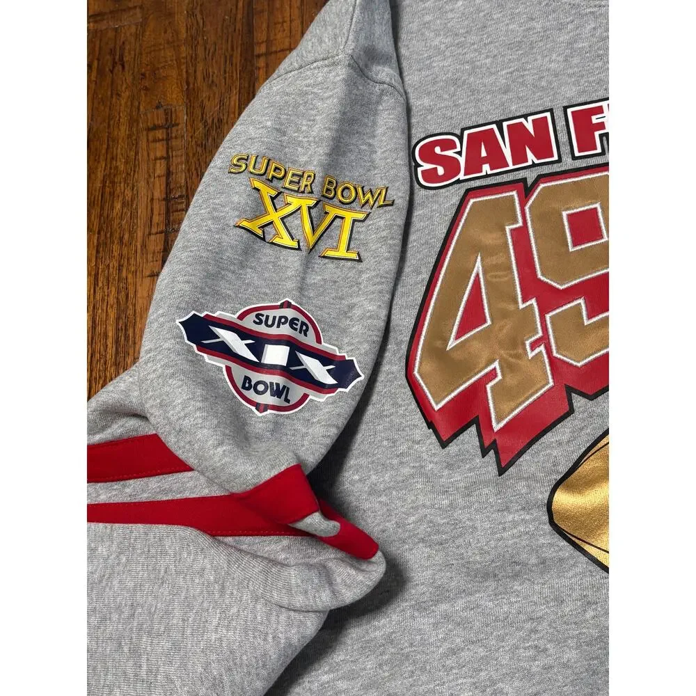 San Francisco 49ers Mitchell & Ness Throwback NFL Super Bowl Sweater Men’s L New